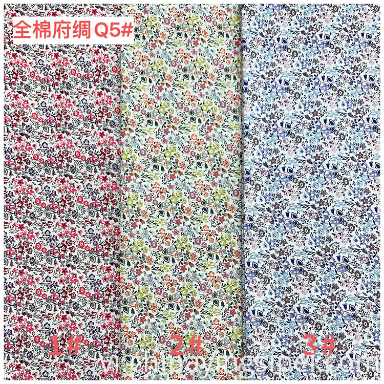 Stock Lot Plain Custom Floral Digital Cotton 100%Cottontextile Fabric cho quần áo